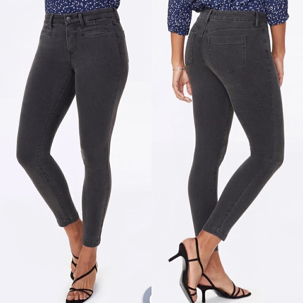NYDJ Women's NWT Ami Skinny Gray Stretch High Waisted Jeans Plus Size 28W